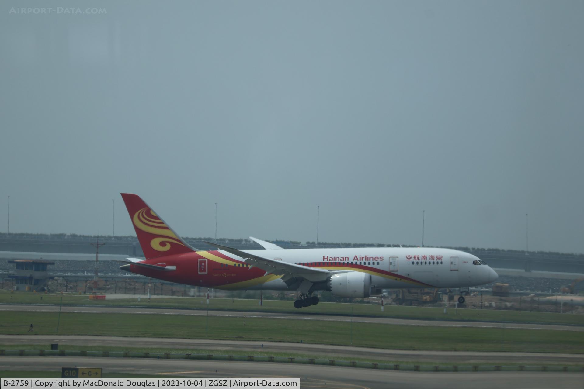 B-2759, 2015 Boeing 787-8 Dreamliner Dreamliner C/N 38056, SZX/ZGSZ