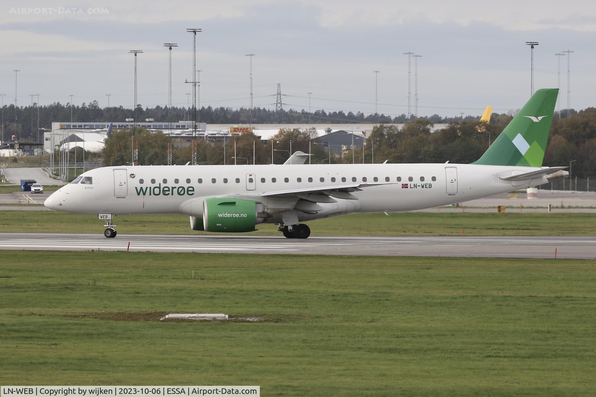 LN-WEB, 2018 Embraer 190-E2 (ERJ-190-300) C/N 19020010, RWY 19L