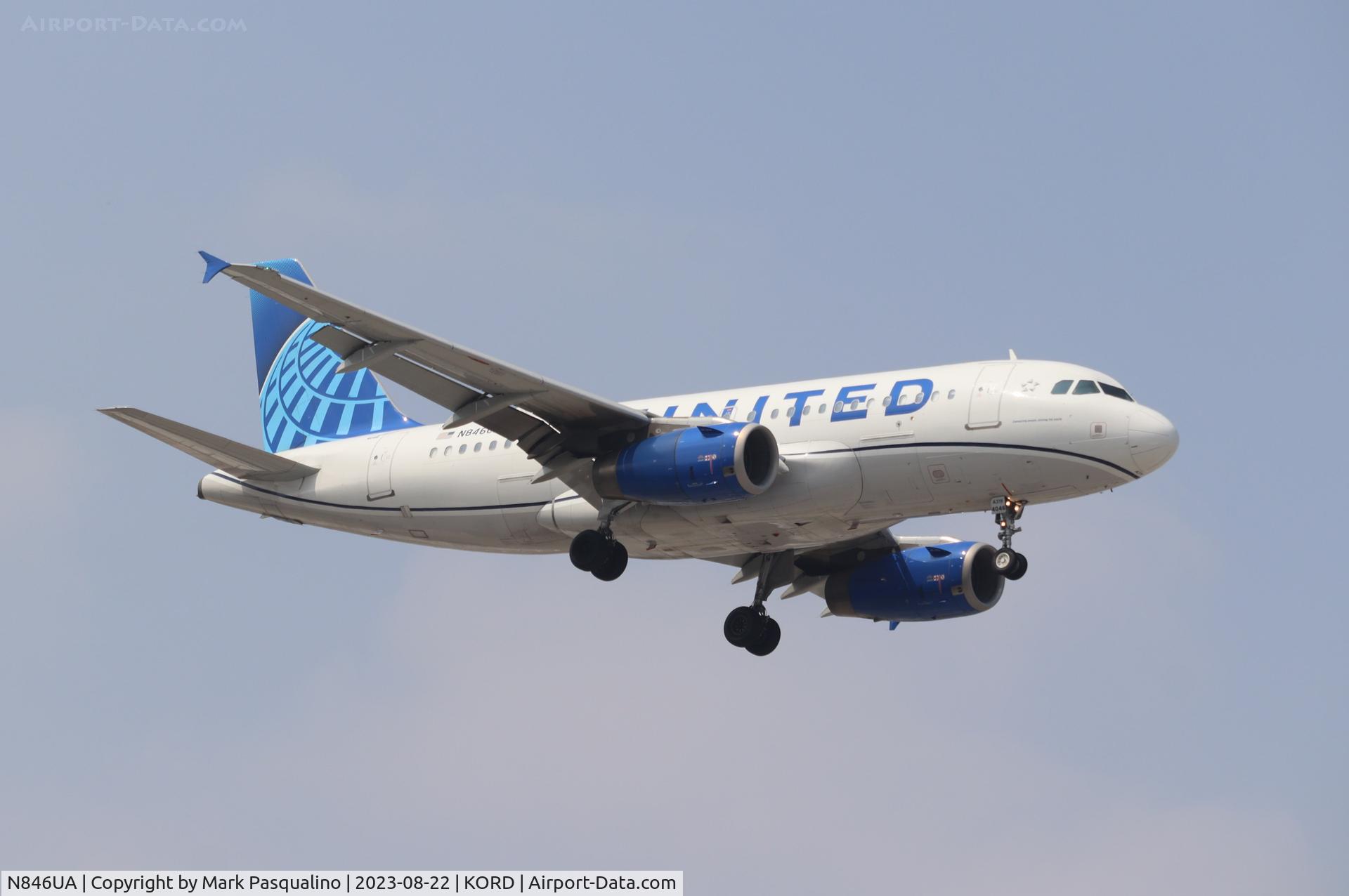 N846UA, 2001 Airbus A319-131 C/N 1600, Airbus A319-131