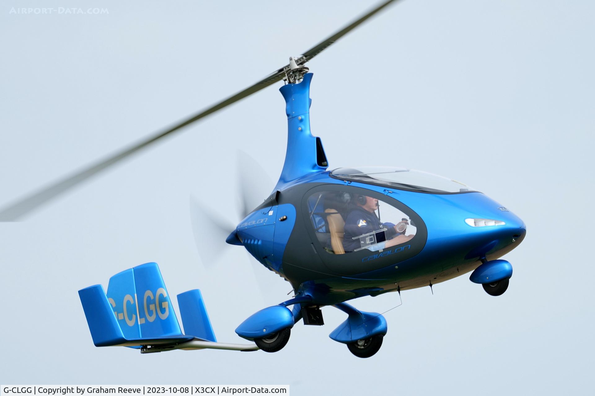 G-CLGG, 2019 RotorSport UK Cavalon C/N RSUK/CVLN/034, Departing from Northrepps.