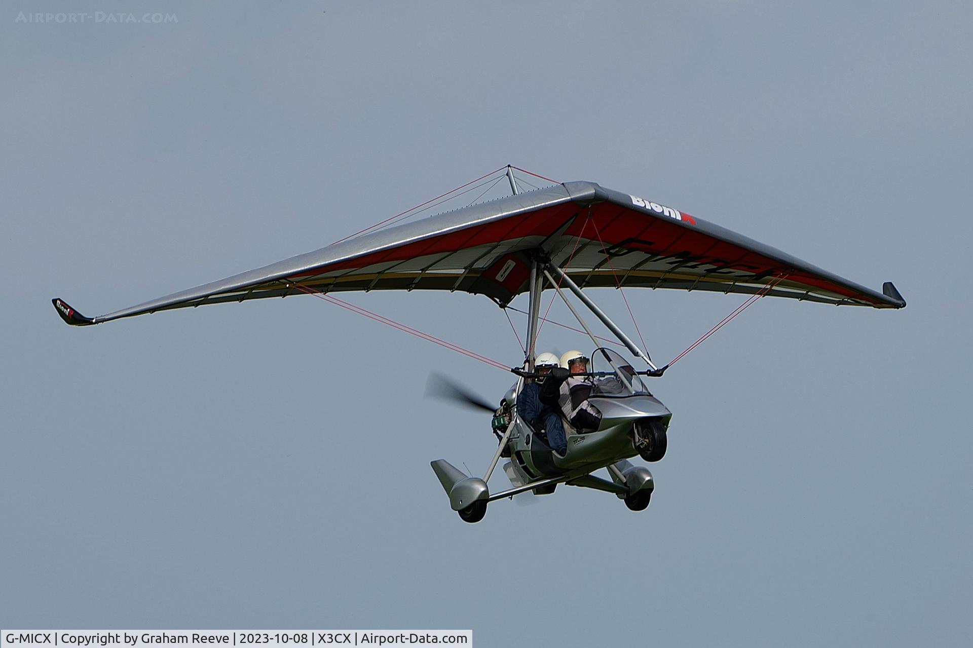 G-MICX, 2015 Air Creation Tanarg / BioniX 13 912S-1 C/N BMAA/HB/671, Departing from Northrepps.