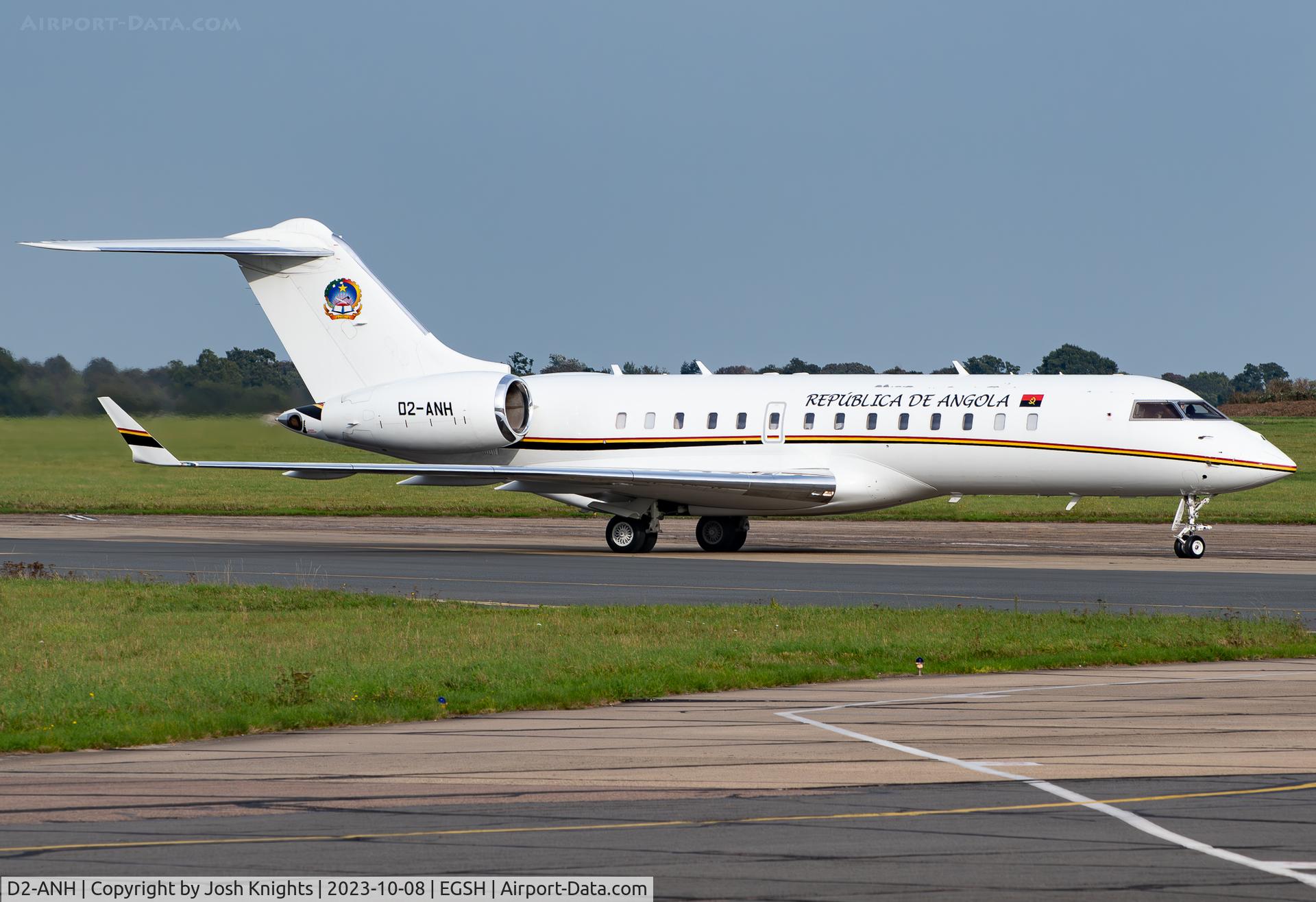 D2-ANH, 2005 Bombardier Global Express (BD-700-1A10) C/N 9145, Arriving at Norwich For Respray.