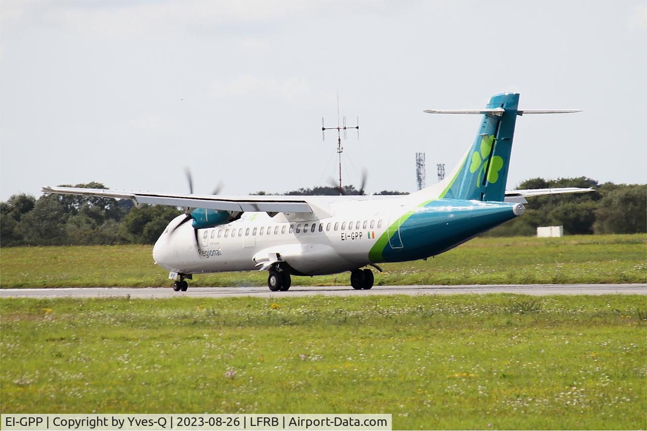 EI-GPP, 2016 ATR 72-212A C/N 1322, ATR 72-212A, Take off run rwy 25L, Brest-Bretagne Airport (LFRB-BES)