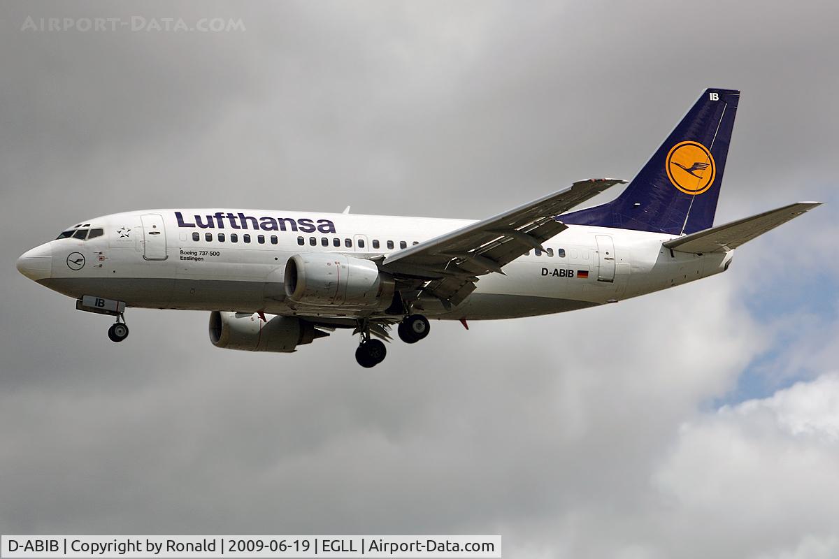 D-ABIB, 1990 Boeing 737-530 C/N 24816, at lhr