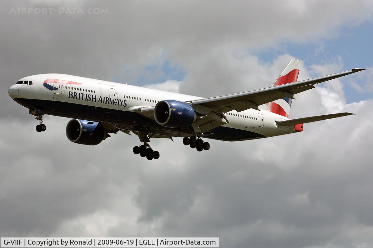 G-VIIF, 1997 Boeing 777-236 C/N 27488, at lhr