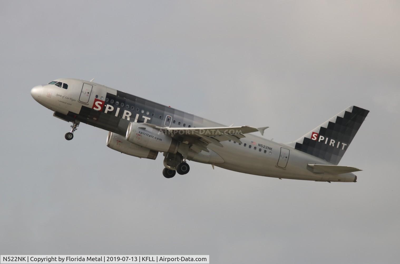 N522NK, 2006 Airbus A319-132 C/N 2893, NKS A319 silver zx FLL-LGA