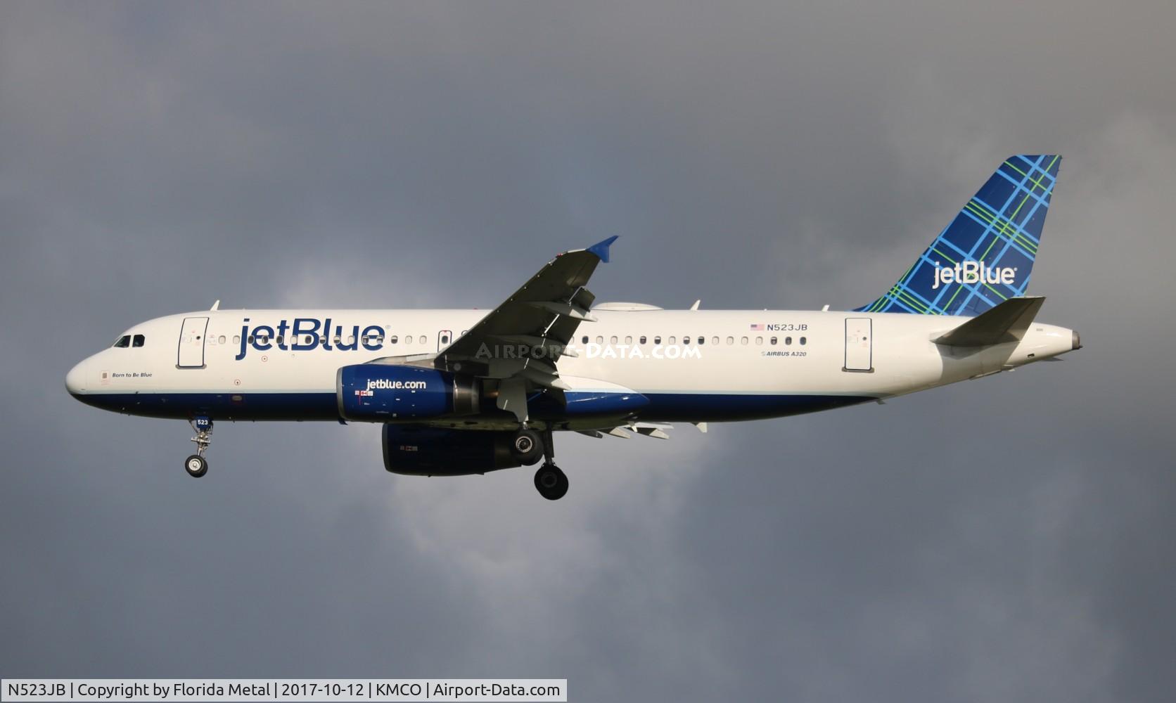 N523JB, 2001 Airbus A320-232 C/N 1506, JBU A320 zx EWR-MCO