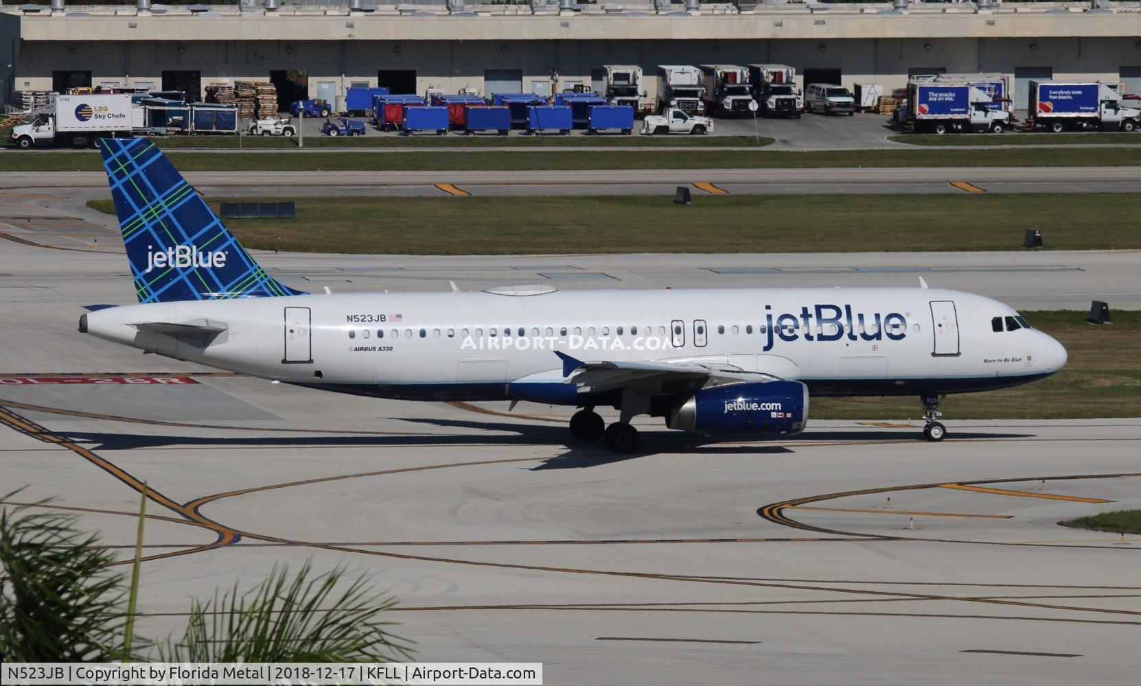 N523JB, 2001 Airbus A320-232 C/N 1506, JBU A320 zx FLL-DCA