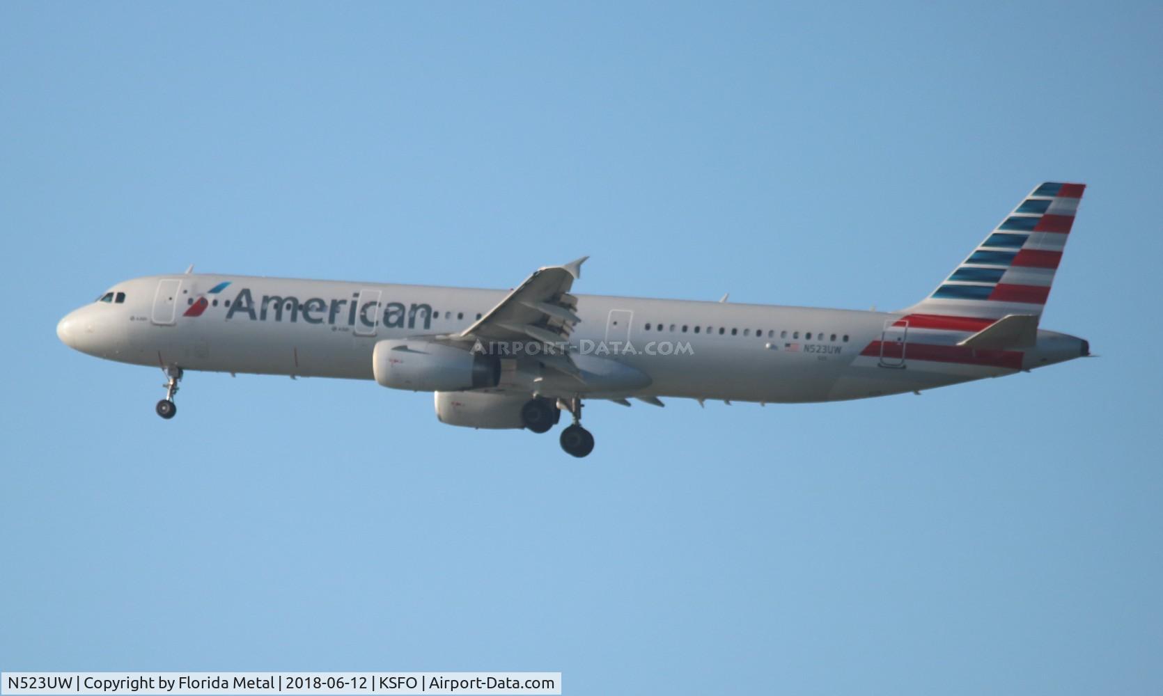 N523UW, 2009 Airbus A321-231 C/N 3960, AAL A321 zx CLT-SFO
