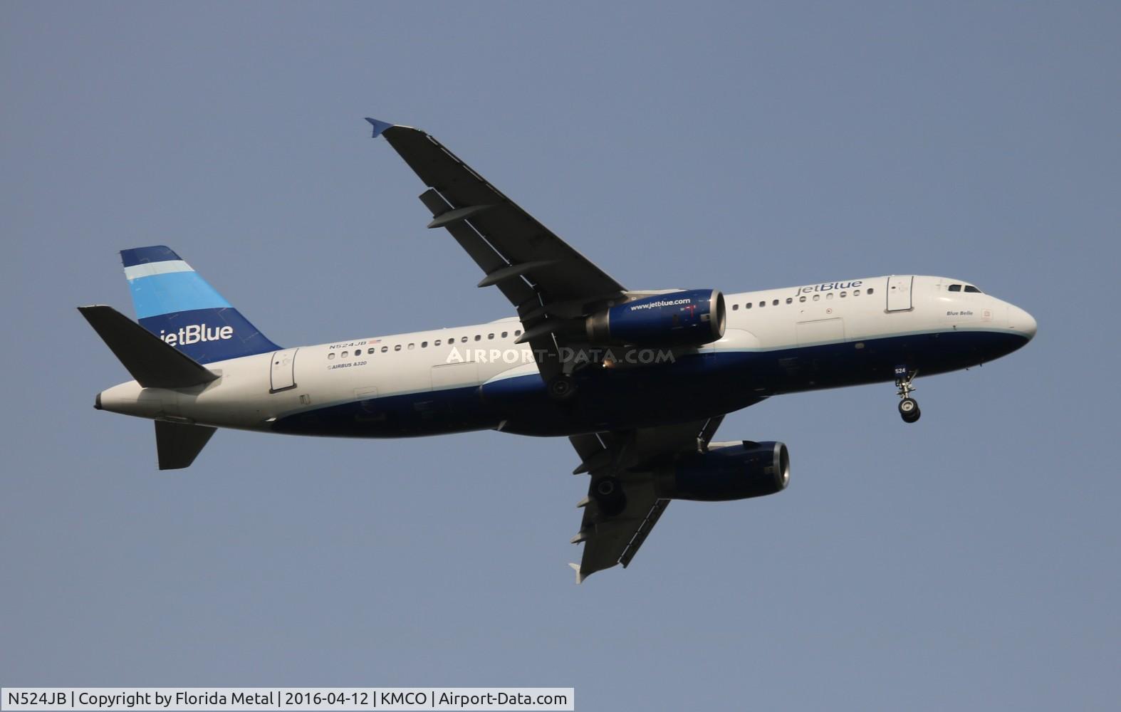 N524JB, 2001 Airbus A320-232 C/N 1528, JBU A320 zx