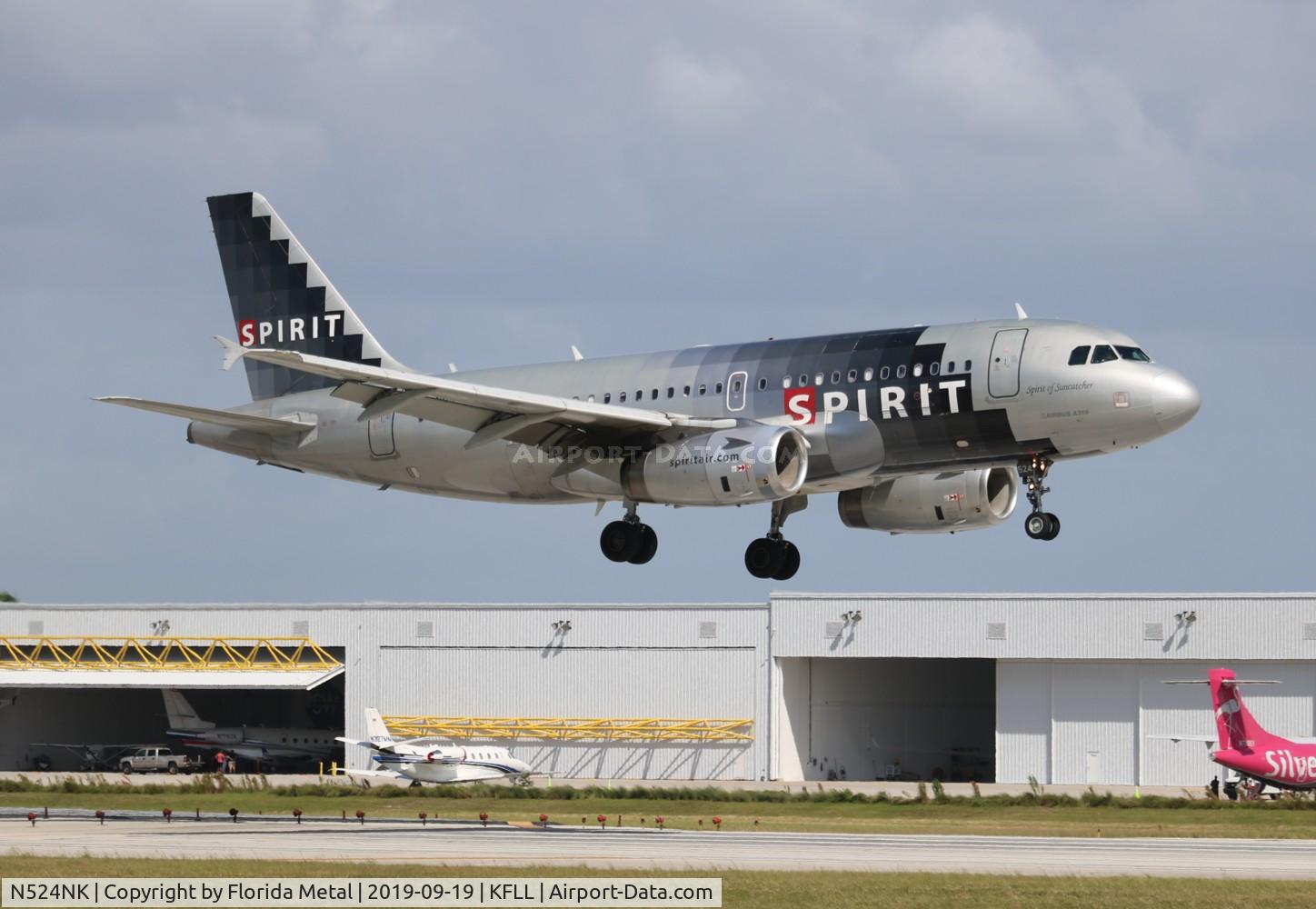 N524NK, 2006 Airbus A319-132 C/N 2929, NKS A319 silver zx MYR-FLL