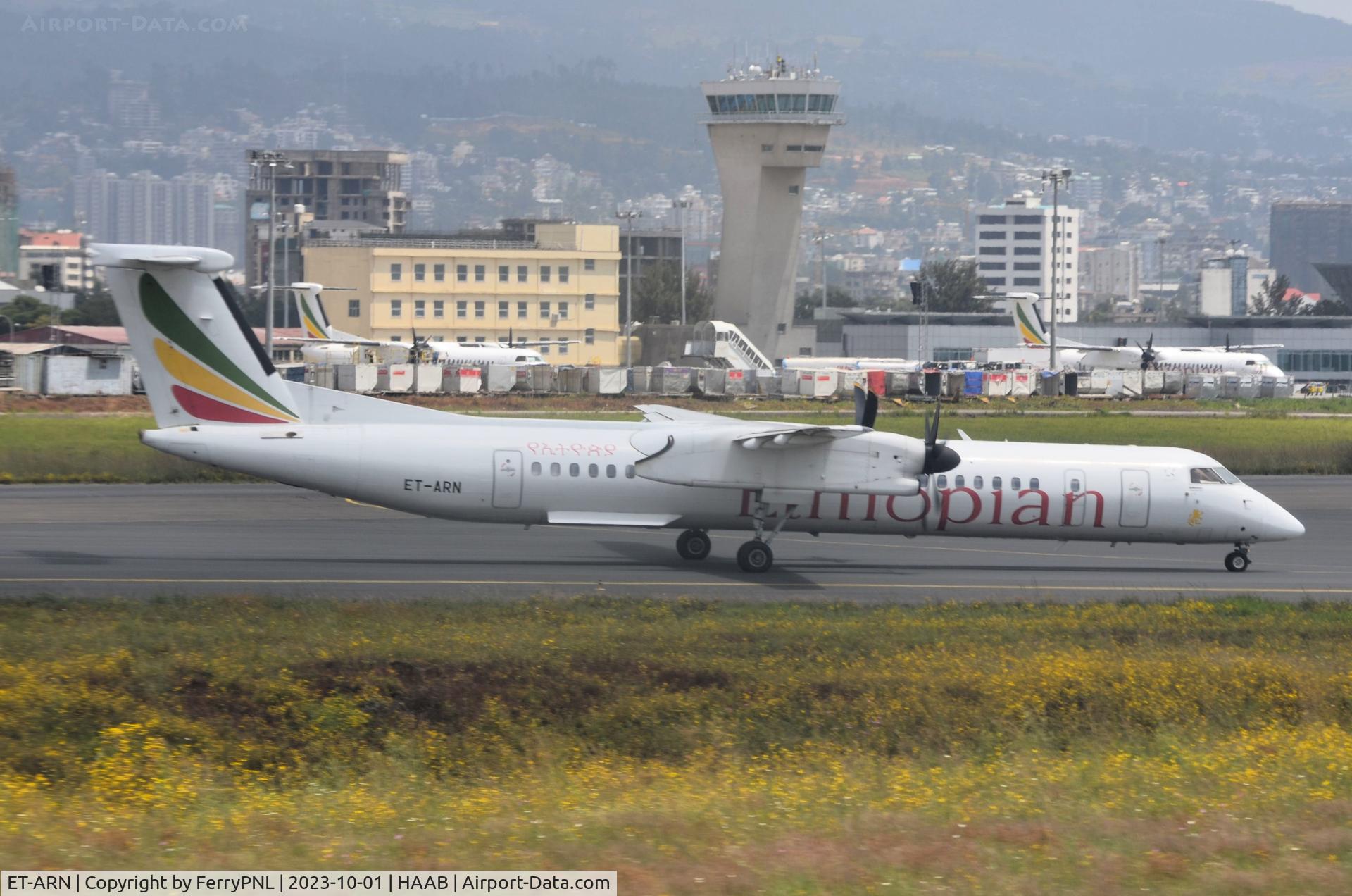 ET-ARN, 2014 Bombardier DHC-8-402Q Dash 8 Dash 8 C/N 4475, Ethiopian DHC8  lining-up for take-off