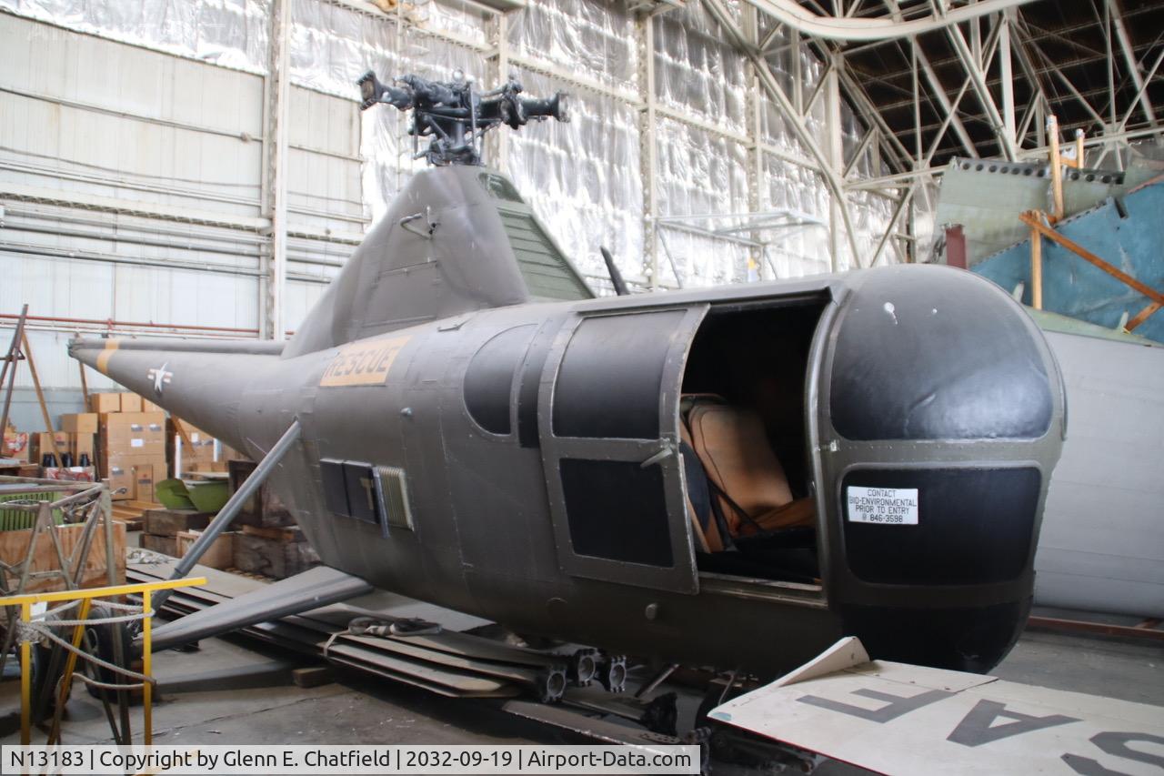 N13183, 1948 Sikorsky H-5G C/N 51105, In the storage hanger at the National Museum of the USAF.