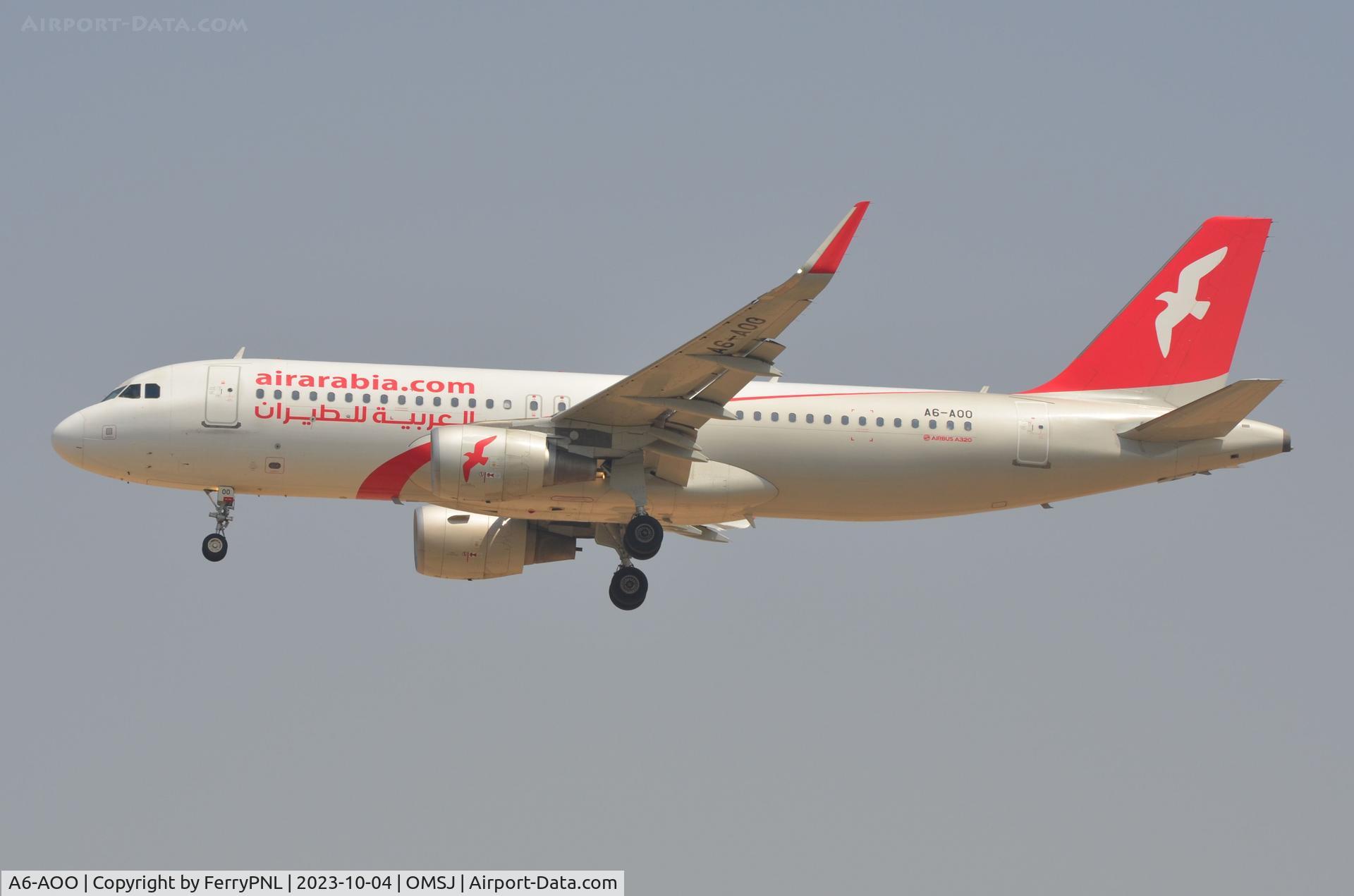 A6-AOO, 2016 Airbus A320-214 C/N 7226, Landing of Air Arabia A320