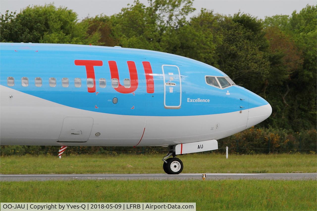 OO-JAU, 2013 Boeing 737-8K5 C/N 37250, Boeing 737-8K, Taxiing rwy 25L, Brest-Bretagne airport (LFRB-BES)