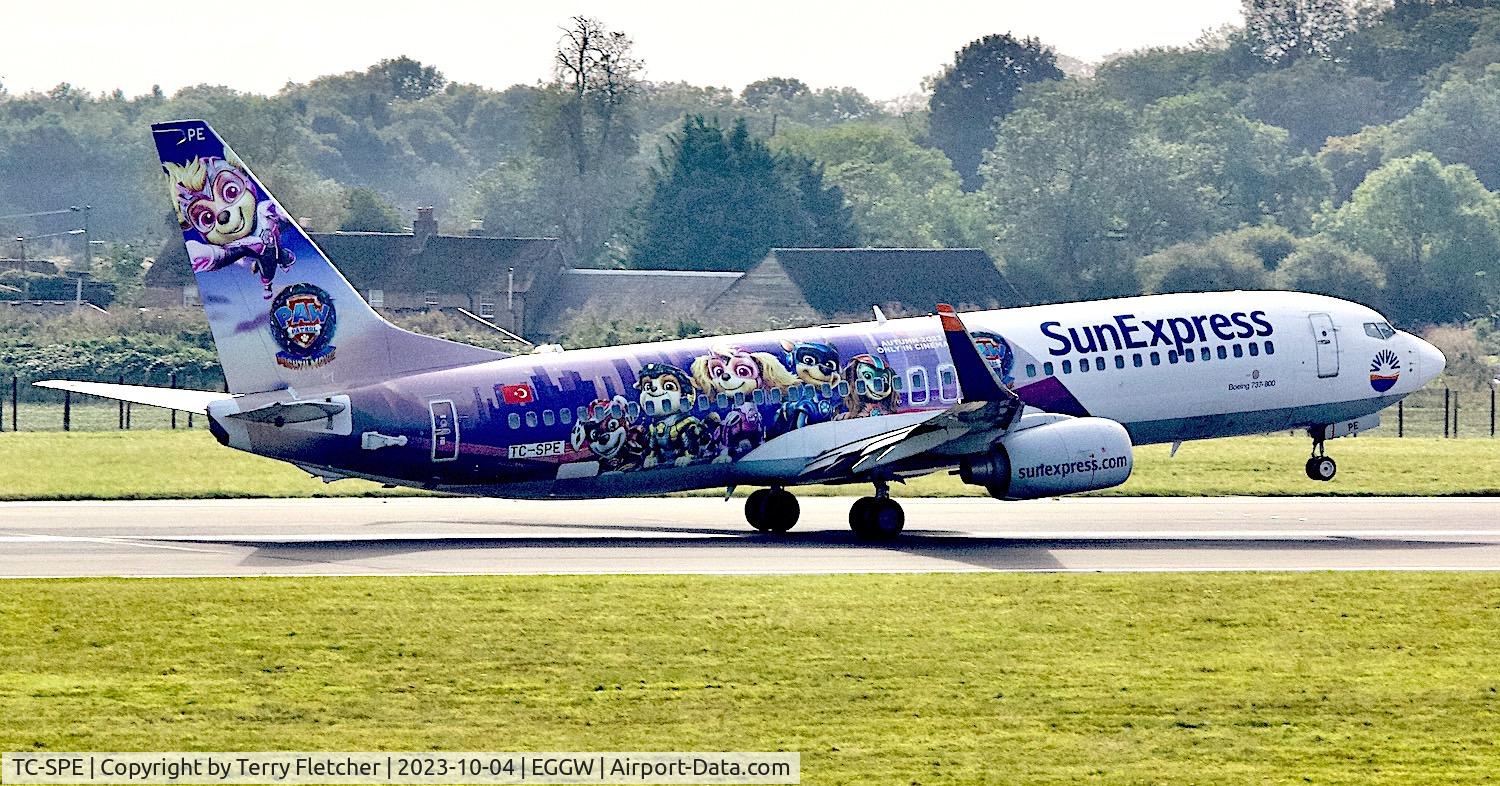 TC-SPE, 2008 Boeing 737-8HC C/N 36530, At Luton Airport