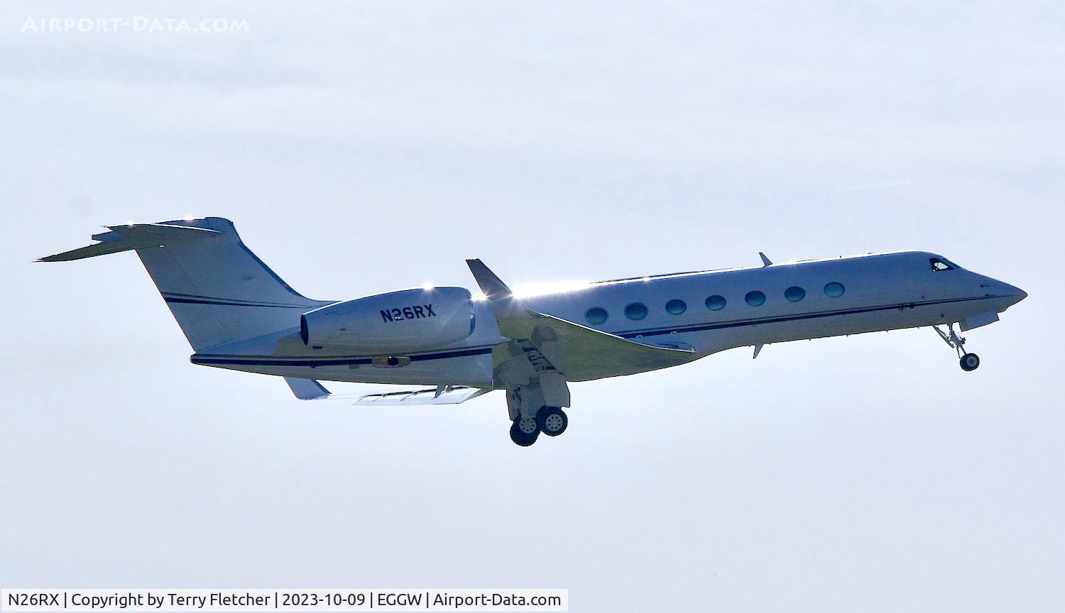 N26RX, 2013 Gulfstream Aerospace GV-SP (G550) C/N 5425, At Luton Airport
