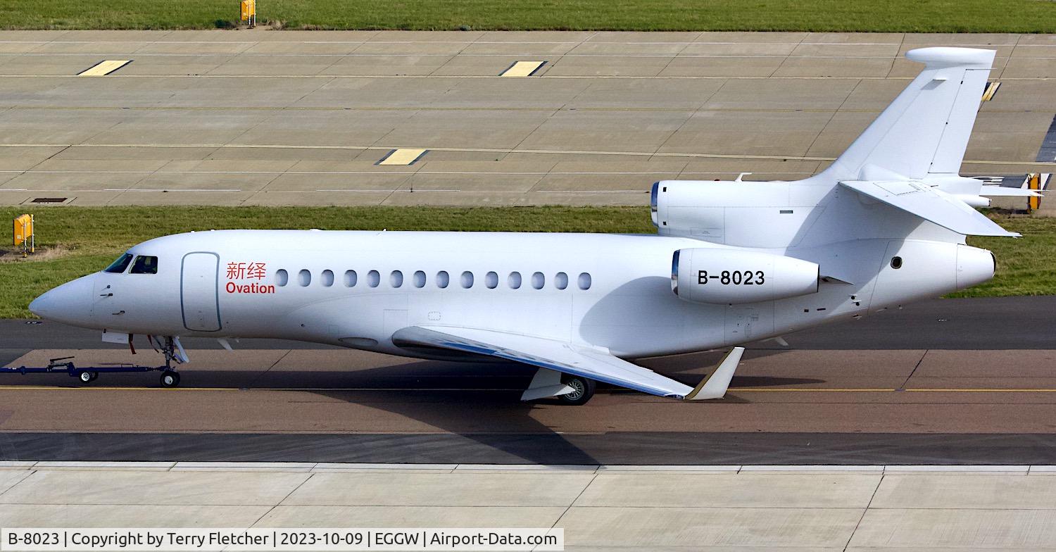B-8023, 2011 Dassault Falcon 7X C/N 133, At Luton Airport
