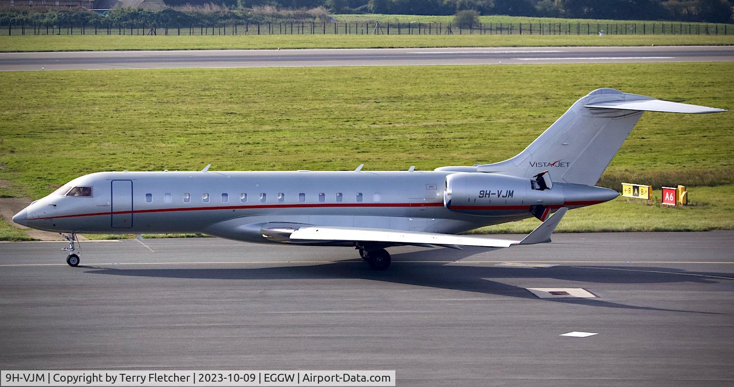 9H-VJM, 2013 Bombardier BD-700-1A10 Global Express 6000 C/N 9630, At Luton Airport