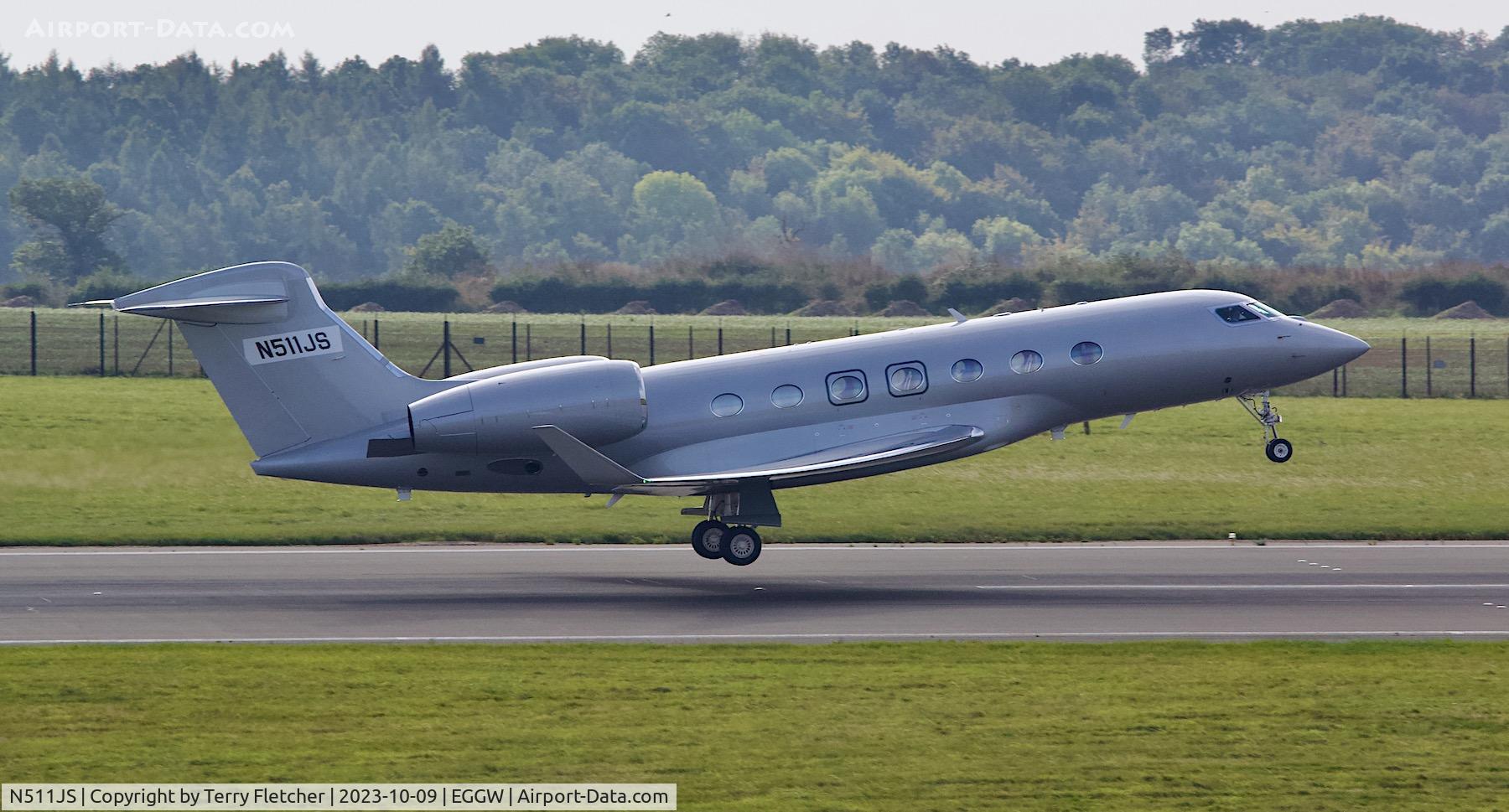 N511JS, 2020 Gulfstream Aerospace GVII-G500 C/N 72054, At Luton Airport