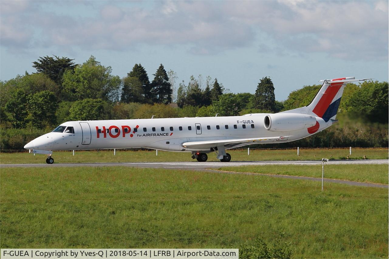 F-GUEA, 2000 Embraer EMB-145MP (ERJ-145MP) C/N 145342, Embraer EMB-145MP, Take off run rwy 25L, Brest-Bretagne airport (LFRB-BES)