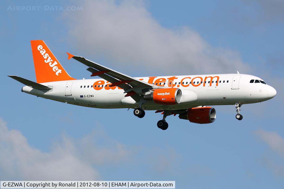 G-EZWA, 2012 Airbus A320-214 C/N 5201, at spl