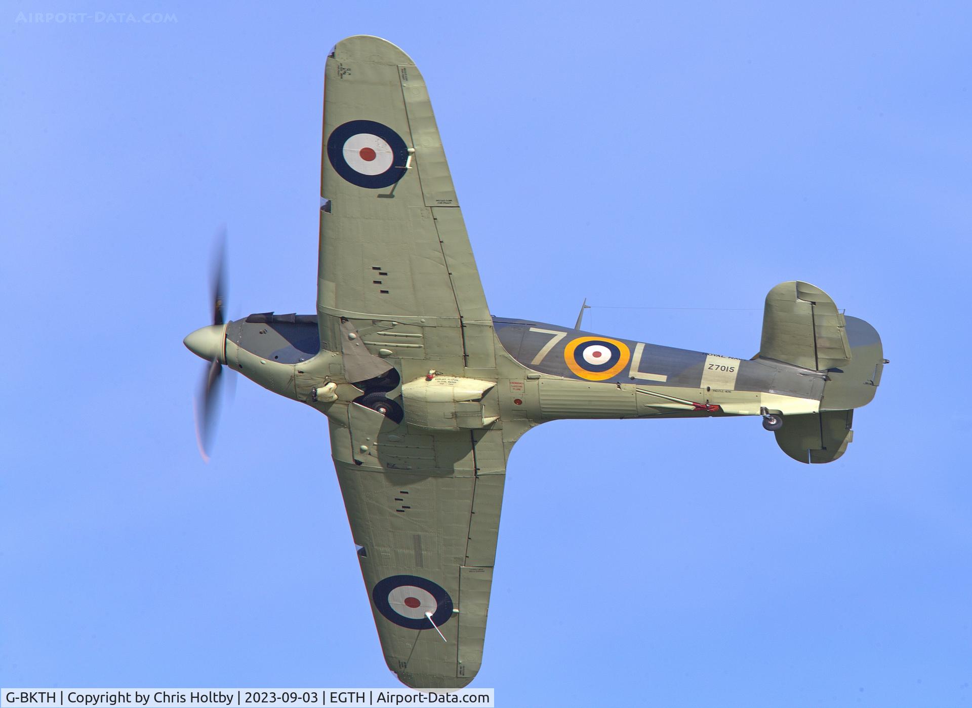 G-BKTH, 1939 Hawker (CCF) Sea Hurricane Mk1B C/N CCF/41H/4013, 1939 Sea Hurricane putting on the style at the Vintage Airshow 2023 at Old Warden