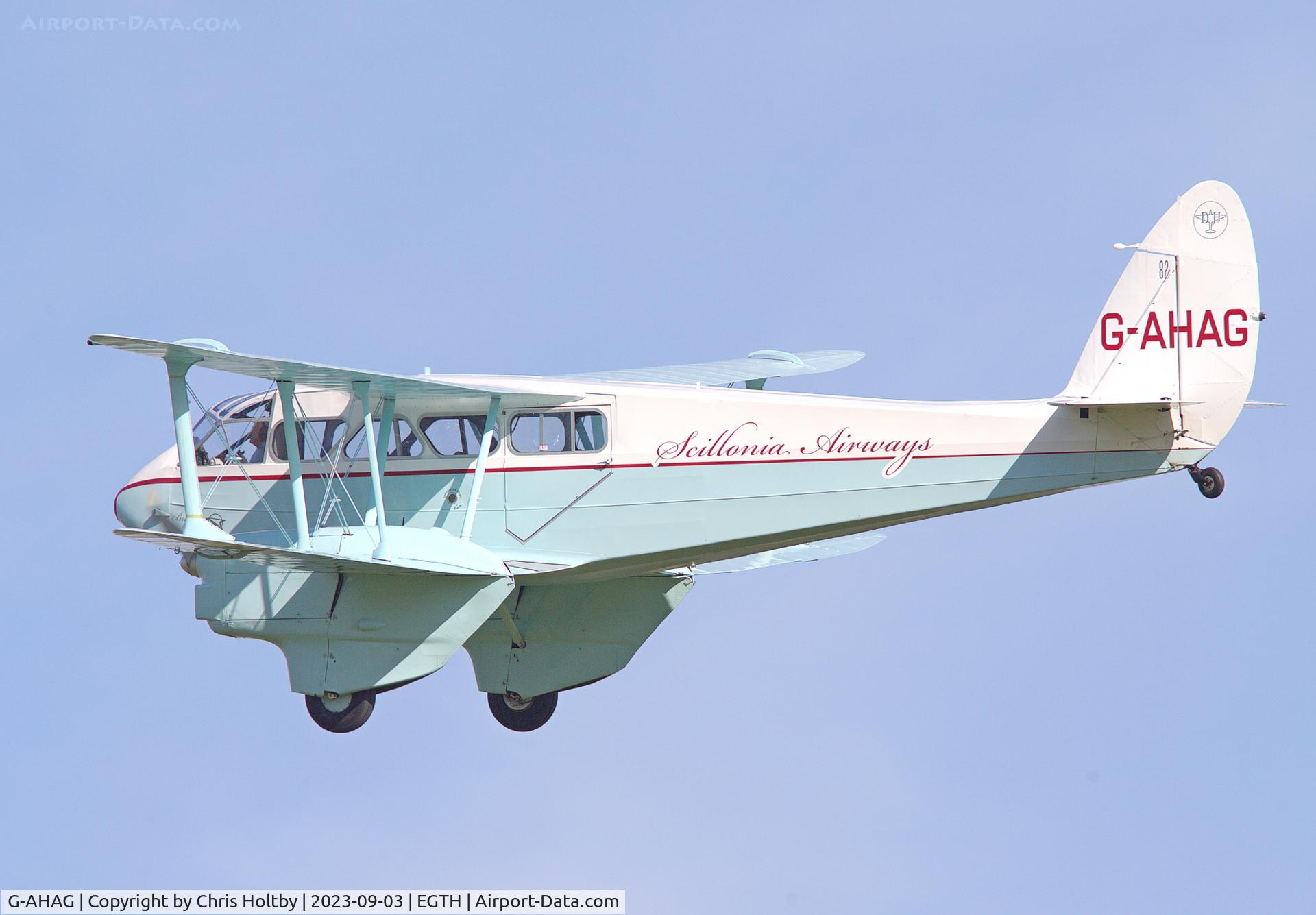 G-AHAG, 1945 De Havilland DH-89A Dominie I/Dragon Rapide C/N 6926, On another pleasure flight from Old Warden