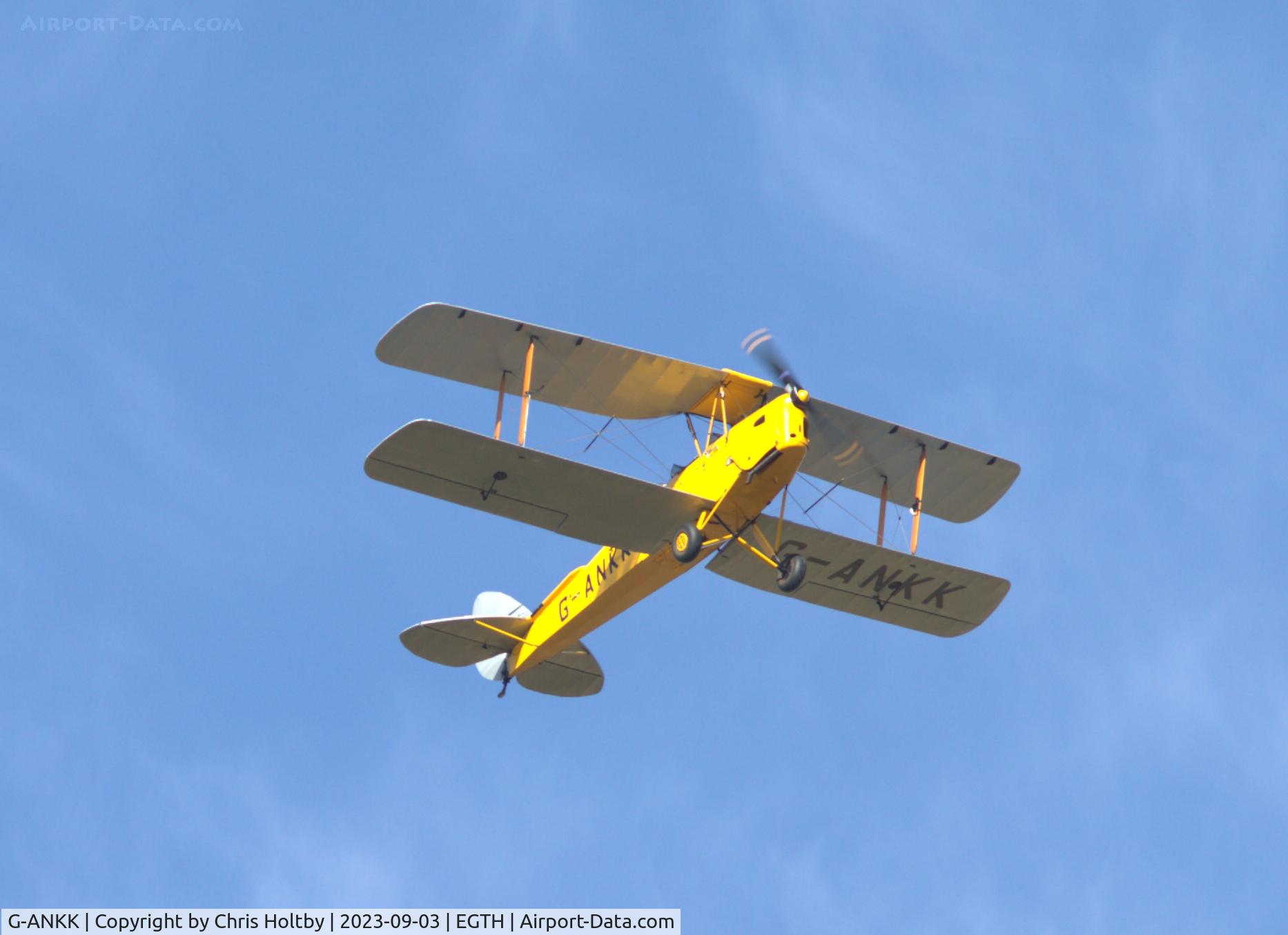 G-ANKK, 1941 De Havilland DH-82A Tiger Moth II C/N 83590, In formation over Old Warden for the Vintage Airshow 2023