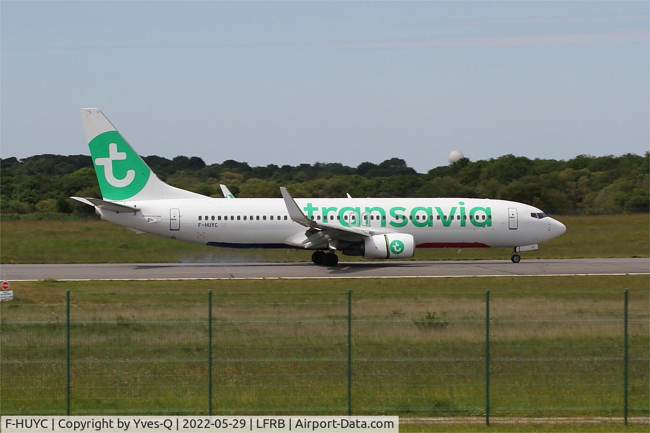 F-HUYC, 2017 Boeing 737-8JP C/N 42086, Boeing 737-8JP, Landing rwy 07R, Brest-Bretagne airport (LFRB-BES)