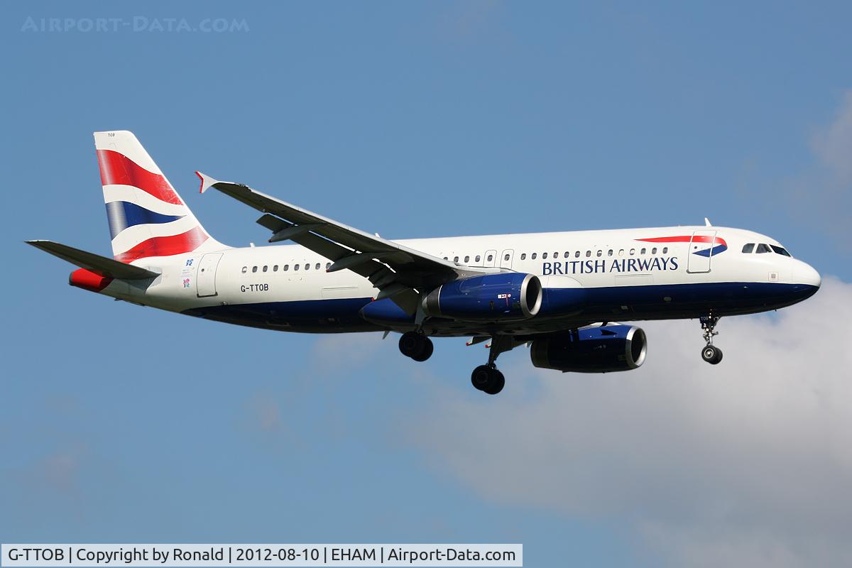 G-TTOB, 2001 Airbus A320-232 C/N 1687, at spl