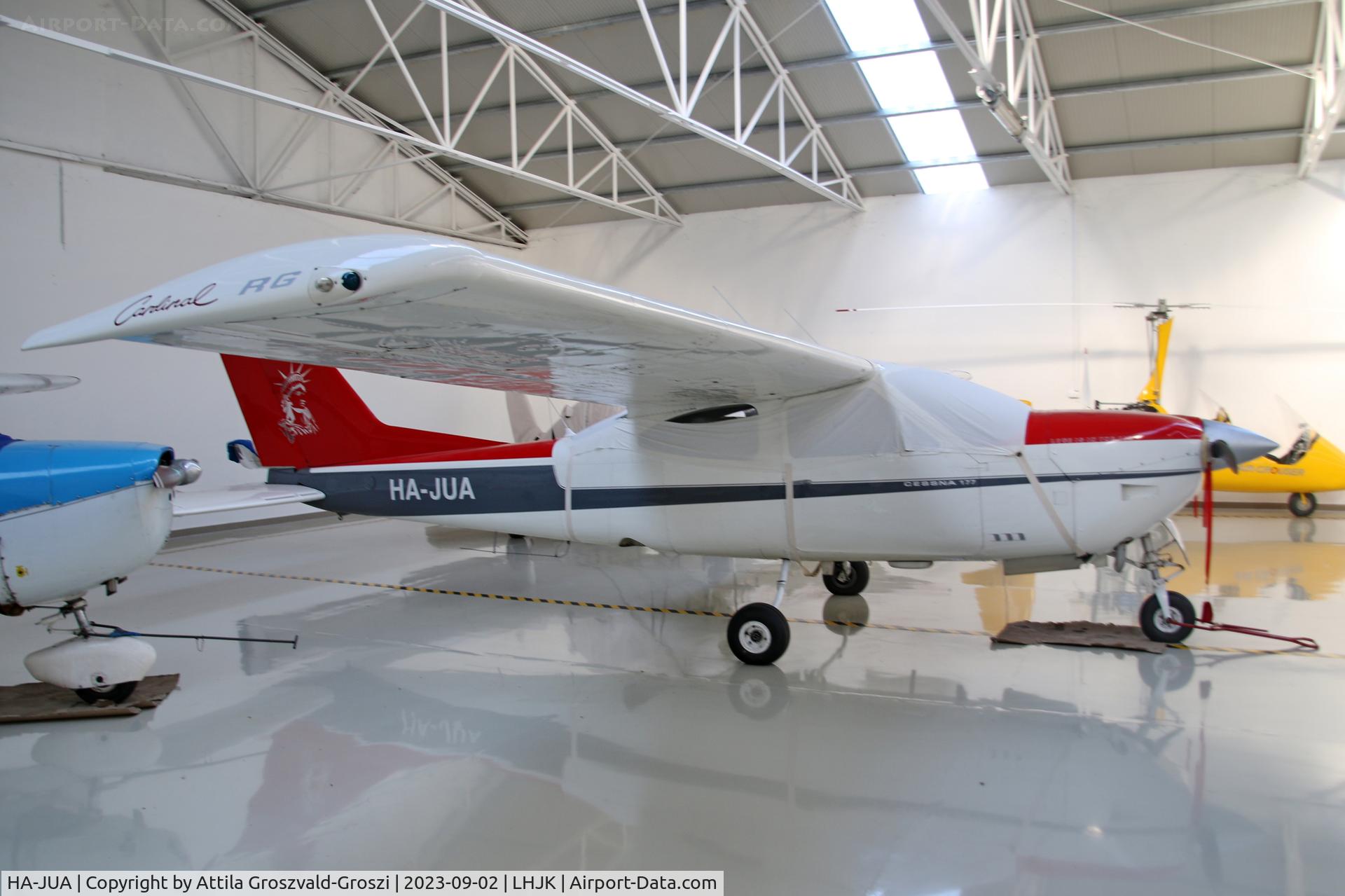 HA-JUA, 1976 Reims F177FG C/N 0140, LHJK - Jakabszállás Airport, Hungary