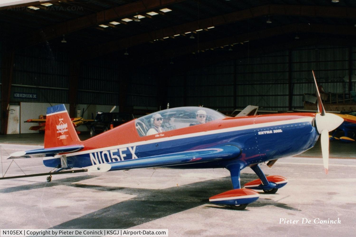 N105EX, 1993 Extra EA-300 C/N 049, At Saint Augustine around 1993.