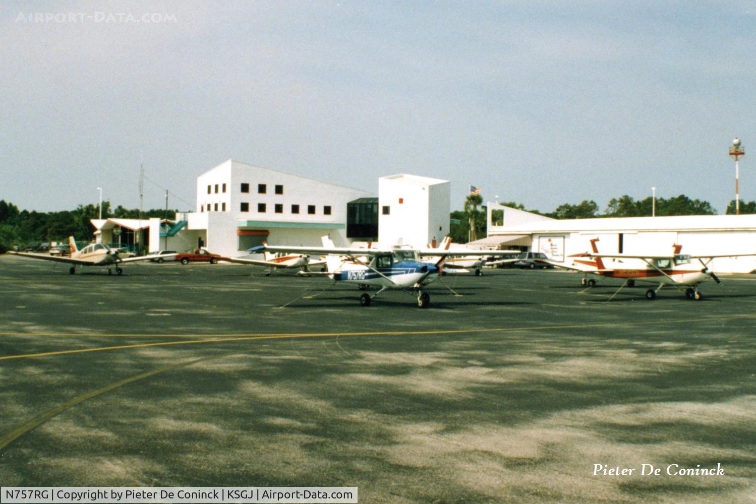 N757RG, 1977 Cessna 152 C/N 15279939, At Saint Augustine around 1993 or 94.