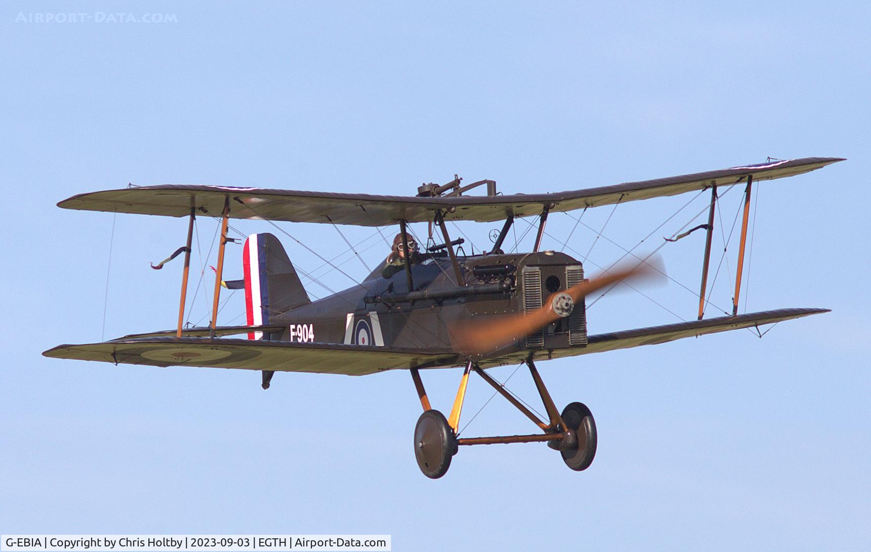 G-EBIA, 1918 Royal Aircraft Factory SE-5A C/N 654/2404, Dating all the way back to 1918 the SE-5A comes into land at Old Warden during the Vintage Airshow, Old Warden