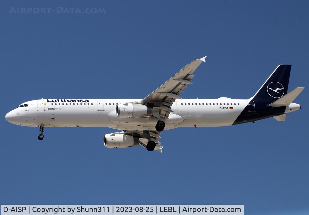 D-AISP, 2009 Airbus A321-231 C/N 3864, Landing rwy 24R in new c/s