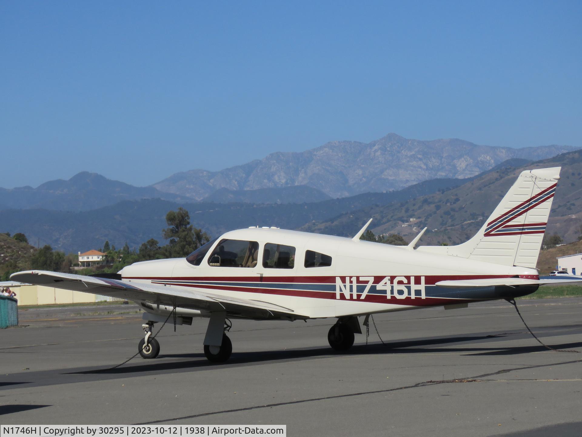 N1746H, 1977 Piper PA-28R-201 Cherokee Arrow III C/N 28R-7737011, Parked