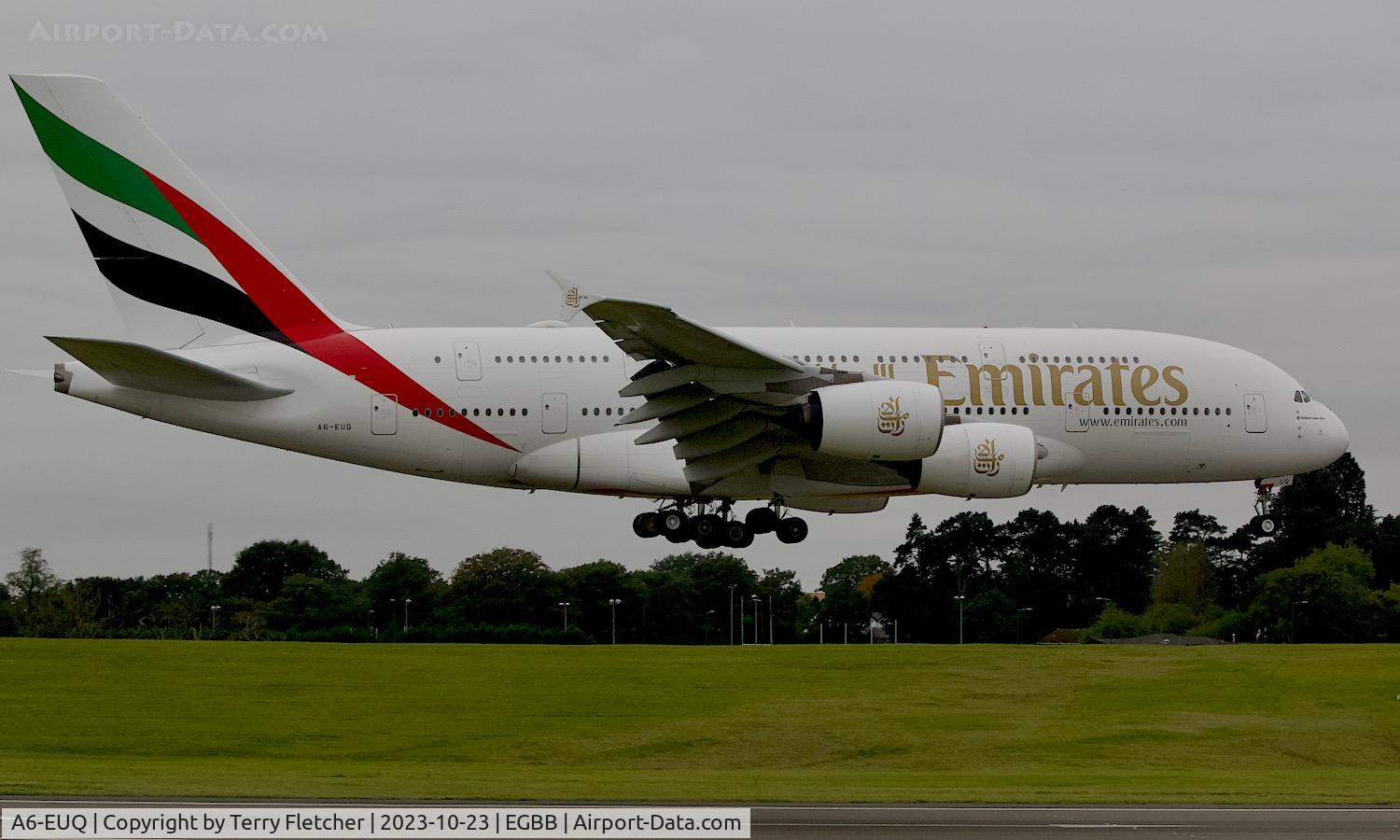 A6-EUQ, 2016 Airbus A380-842 C/N 229, At Birmingham