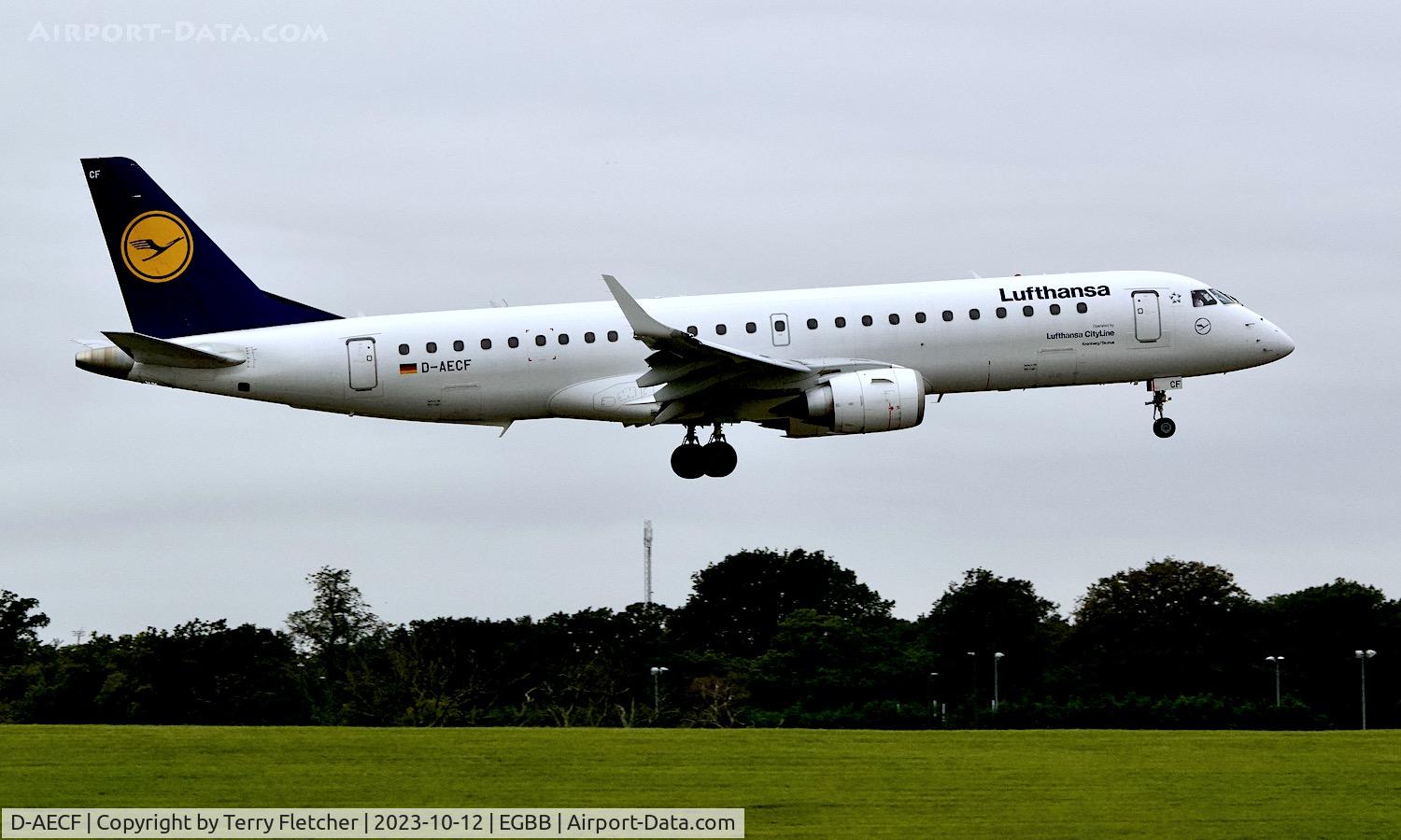 D-AECF, 2010 Embraer 190LR (ERJ-190-100LR) C/N 19000359, At Birmingham