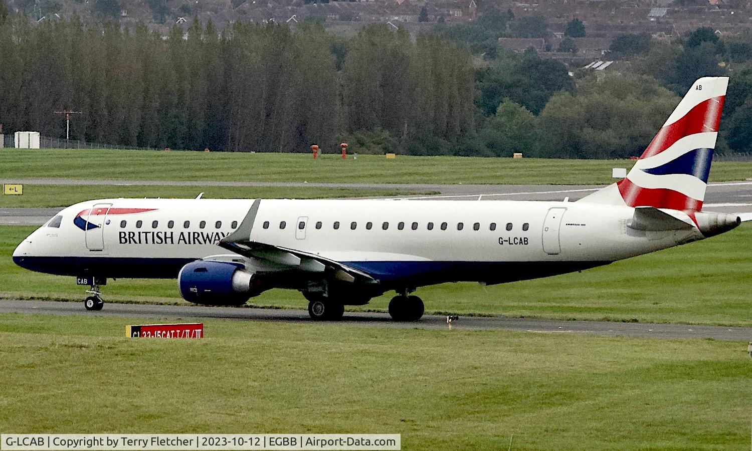 G-LCAB, 2011 Embraer 190SR (ERJ-190-100SR) C/N 19000465, At Birmingham