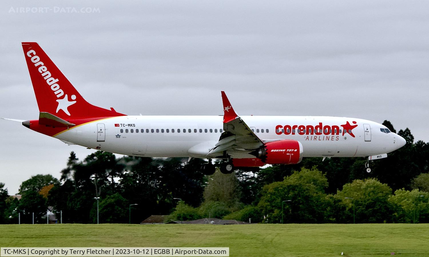 TC-MKS, 2018 Boeing 737-8 MAX C/N 64936, At Birmingham