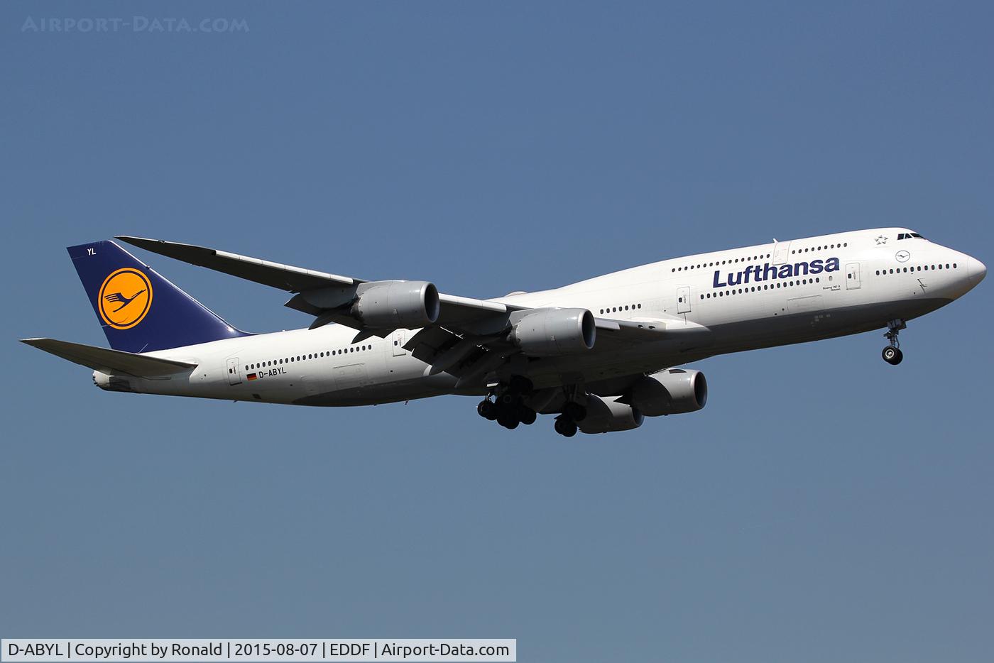 D-ABYL, 2014 Boeing 747-830 C/N 37836, at fra