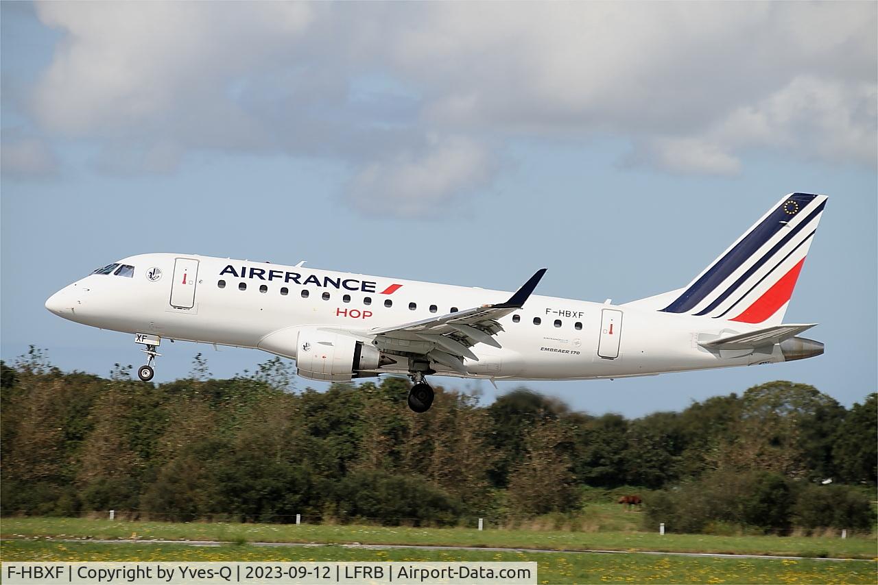 F-HBXF, 2009 Embraer 170ST (ERJ-170-100ST) C/N 17000292, Embraer 170ST, Landing rwy 25L, Brest-Bretagne airport (LFRB-BES)