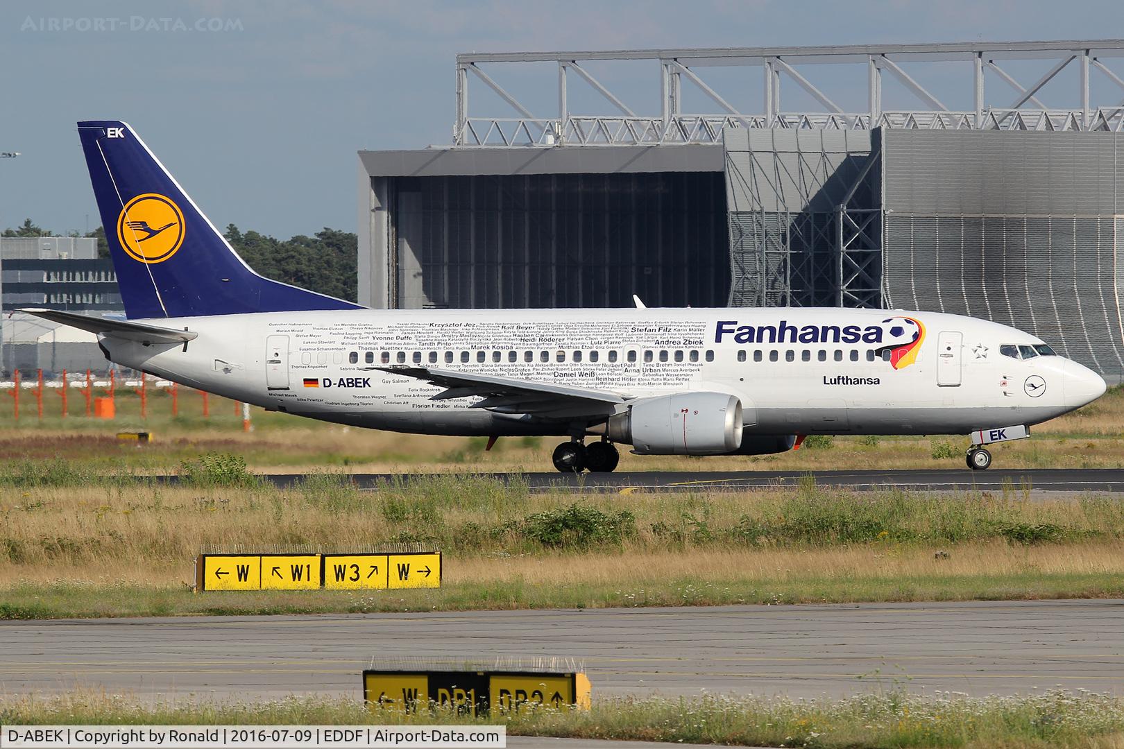 D-ABEK, 1991 Boeing 737-330 C/N 25414, at fra