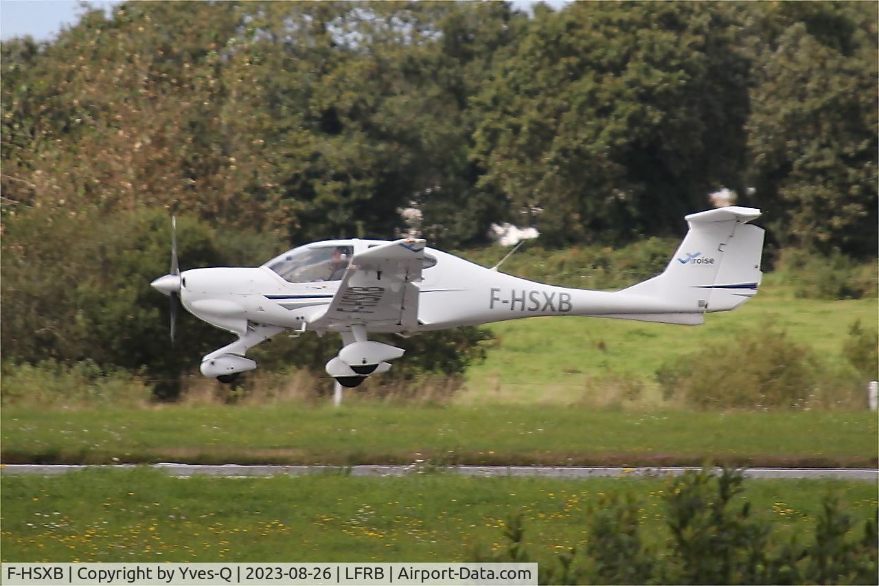 F-HSXB, 2003 Diamond DA-40D Diamond Star C/N D4.079, Diamond DA-40D Diamond Star, Landing Rwy 25L, Brest-Bretagne Airport (LFRB-BES)