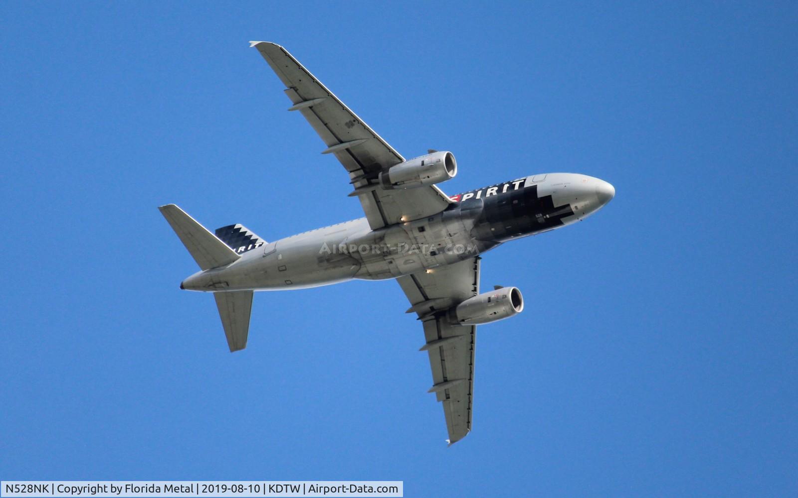 N528NK, 2007 Airbus A319-132 C/N 2983, NKS A319 silver zx