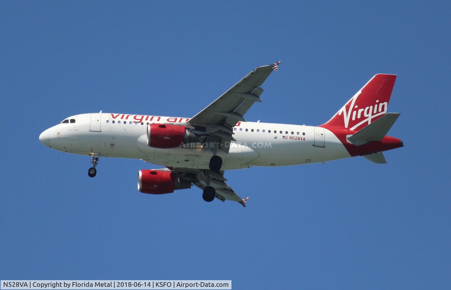 N528VA, 2008 Airbus A319-112 C/N 3445, VRD A319 zx DAL-SFO