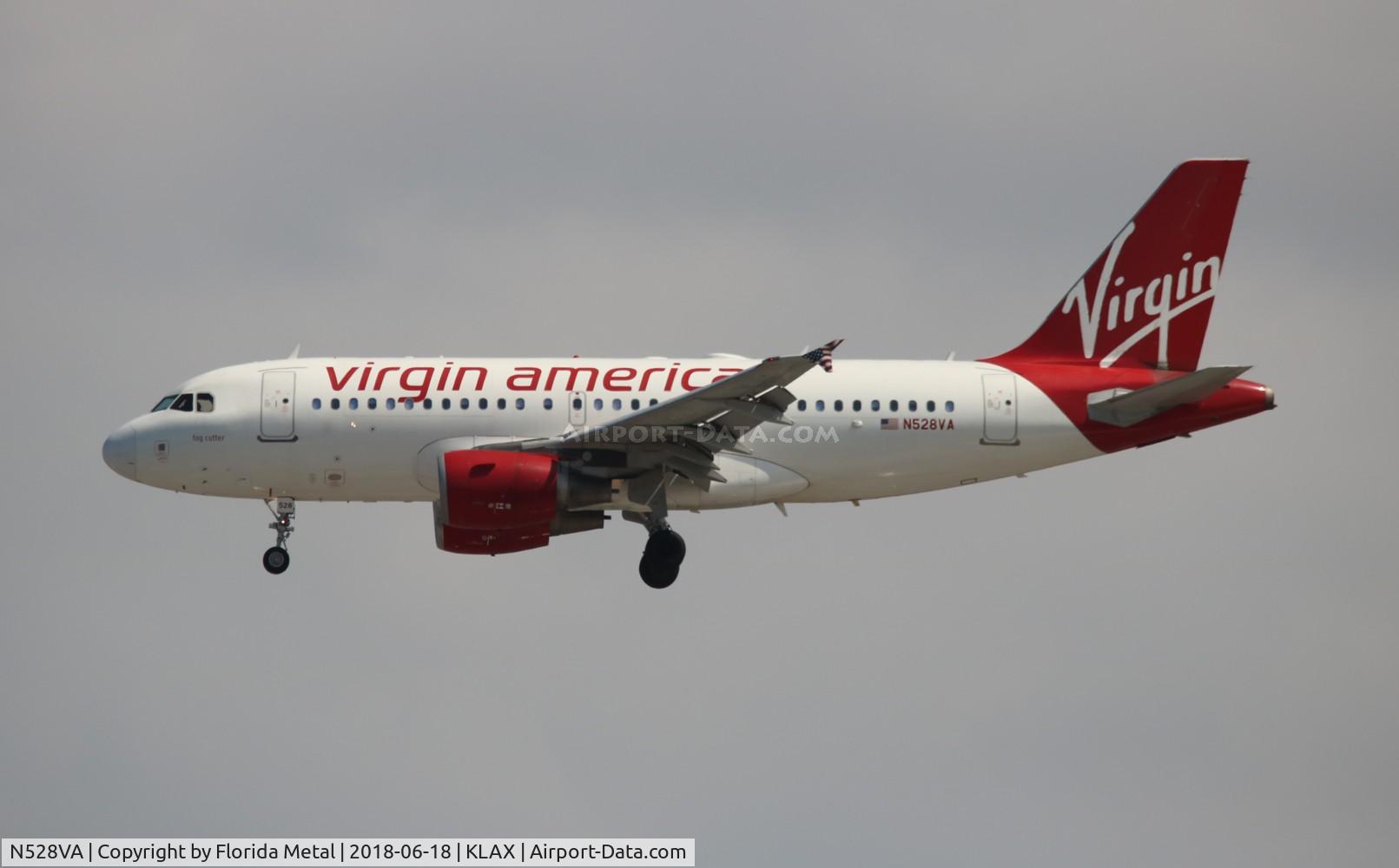 N528VA, 2008 Airbus A319-112 C/N 3445, VRD A319 zx SFO-KLAX