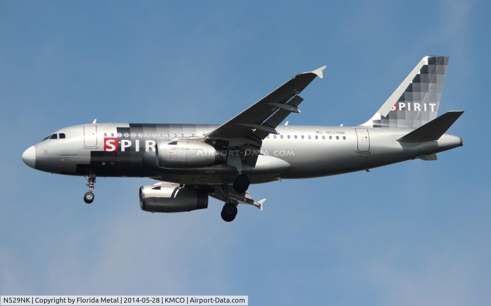 N529NK, 2007 Airbus A319-132 C/N 3007, NKS A319 silver zx