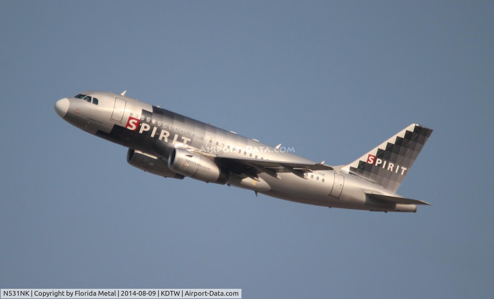 N531NK, 2007 Airbus A319-132 C/N 3026, NKS A319 silver zx